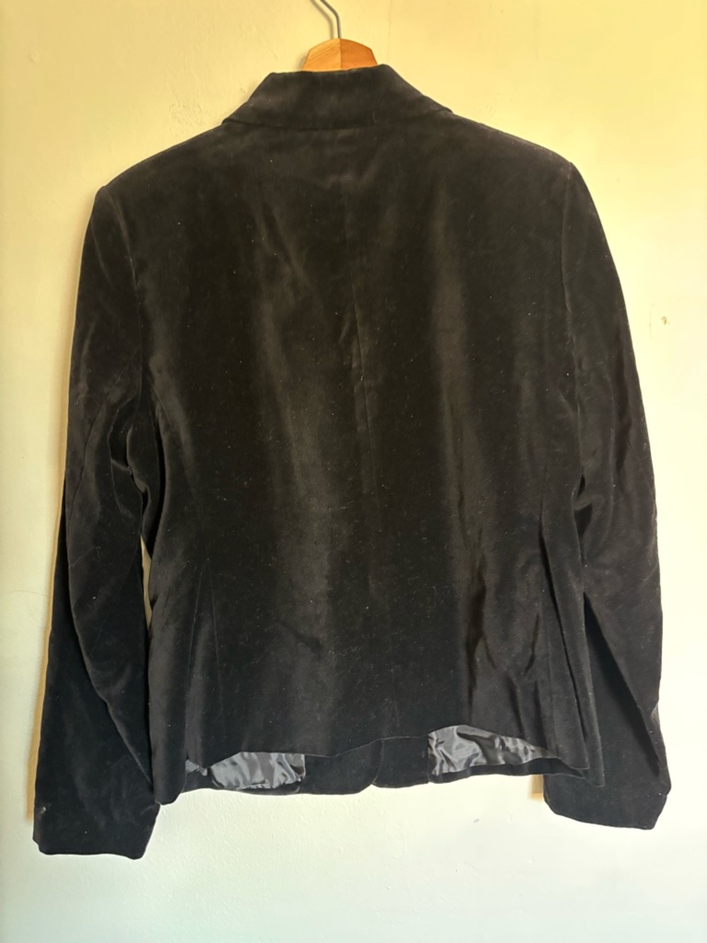 Velvet Embroidered Vintage Black Blazer Jacket Size Large - Picture 4 of 7